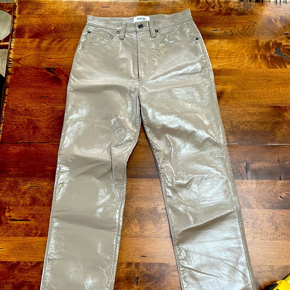 Agolde Recycled Leather 90’s Pinch Waist Sz 27 NWOT
